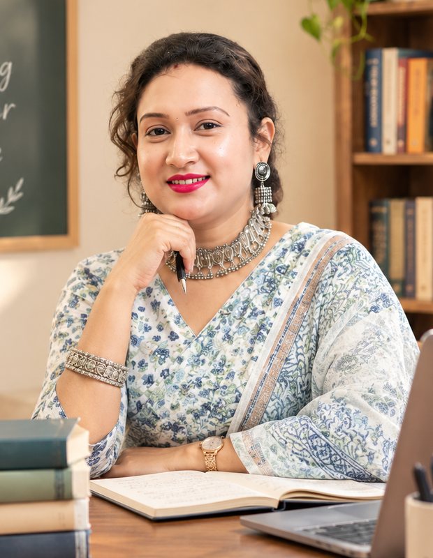 Baishali Das (Mukherjee), teacher at Baishali's Coaching
